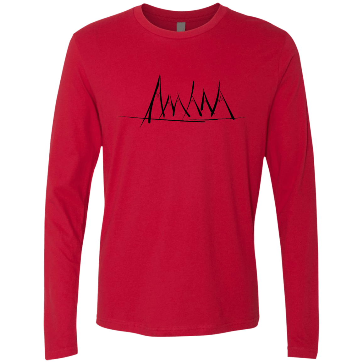 Mountain Brush Strokes Men's Premium Long Sleeve