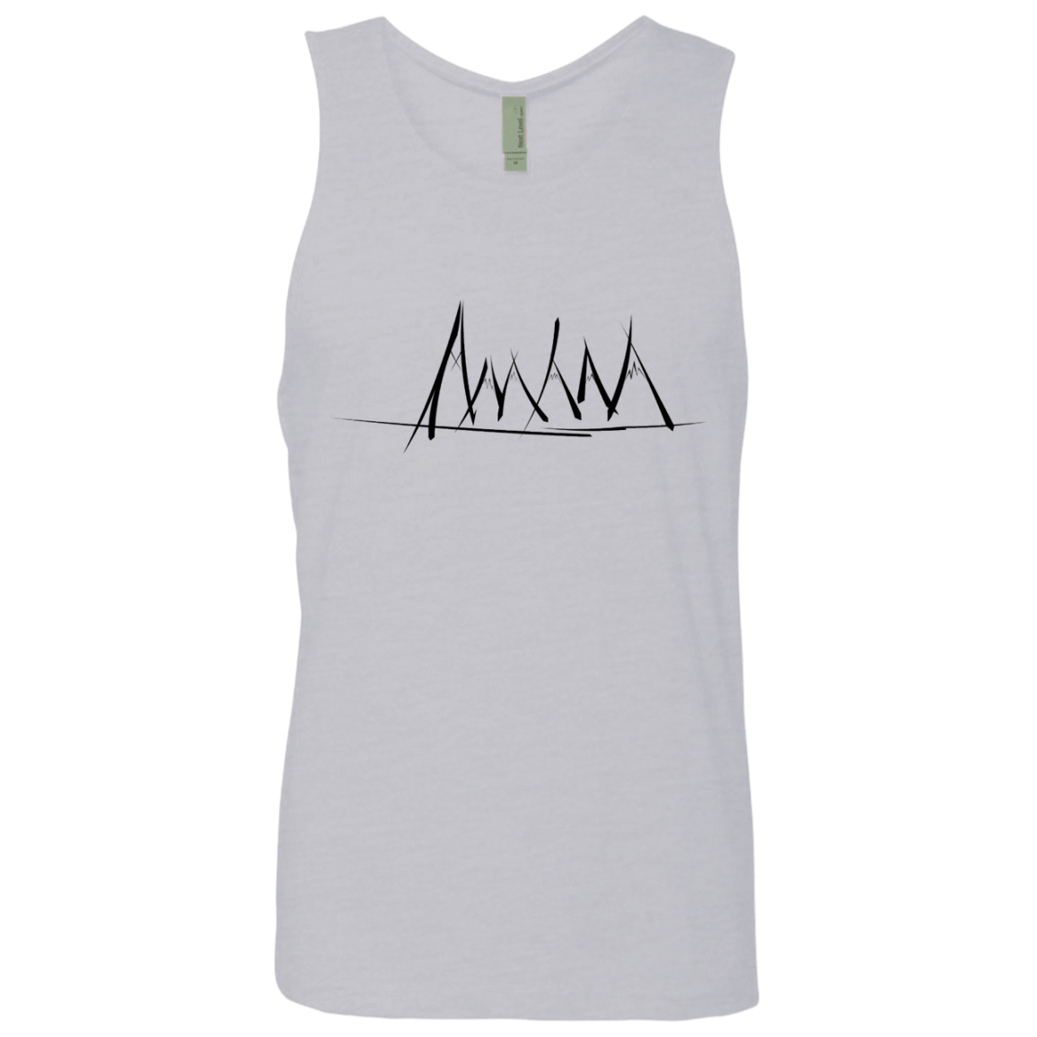 T-Shirts Heather Grey / S Mountain Brush Strokes Men's Premium Tank Top