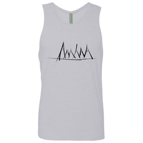 T-Shirts Heather Grey / S Mountain Brush Strokes Men's Premium Tank Top