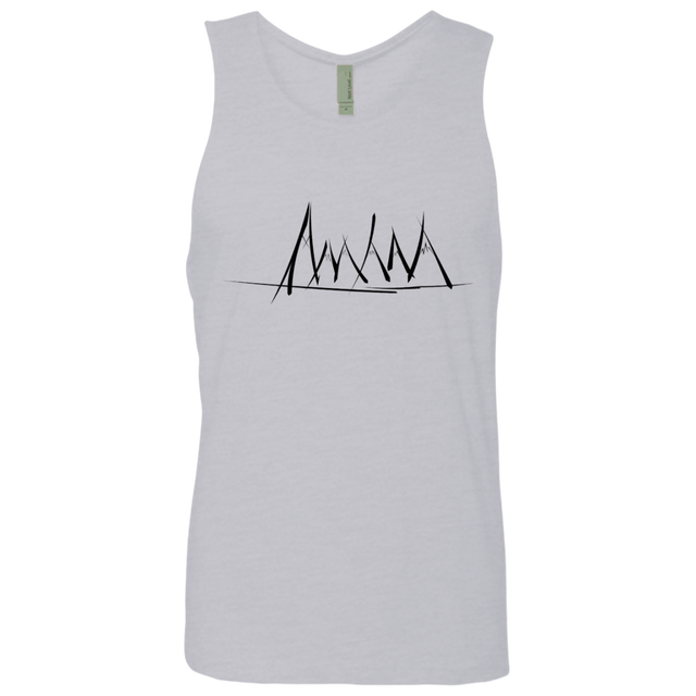 T-Shirts Heather Grey / S Mountain Brush Strokes Men's Premium Tank Top