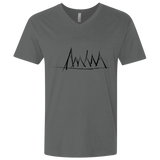 T-Shirts Heavy Metal / X-Small Mountain Brush Strokes Men's Premium V-Neck