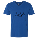T-Shirts Royal / X-Small Mountain Brush Strokes Men's Premium V-Neck