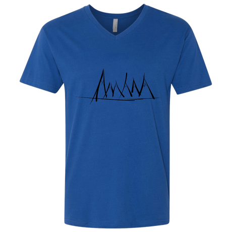 T-Shirts Royal / X-Small Mountain Brush Strokes Men's Premium V-Neck