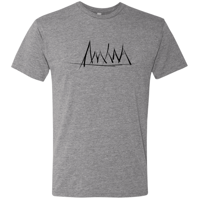 T-Shirts Premium Heather / S Mountain Brush Strokes Men's Triblend T-Shirt