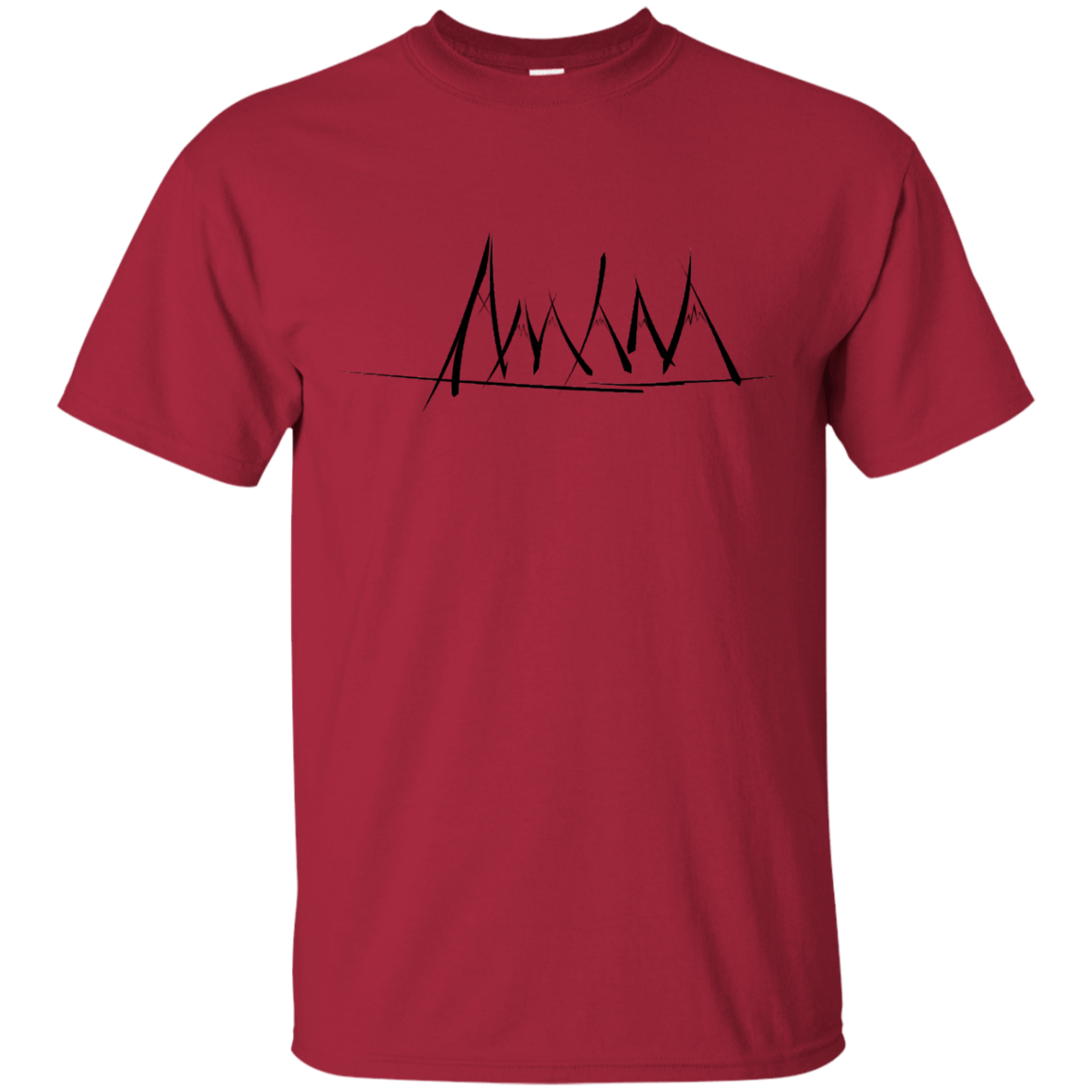 T-Shirts Cardinal / S Mountain Brush Strokes T-Shirt