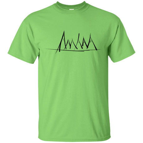 T-Shirts Lime / S Mountain Brush Strokes T-Shirt