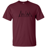 T-Shirts Maroon / S Mountain Brush Strokes T-Shirt