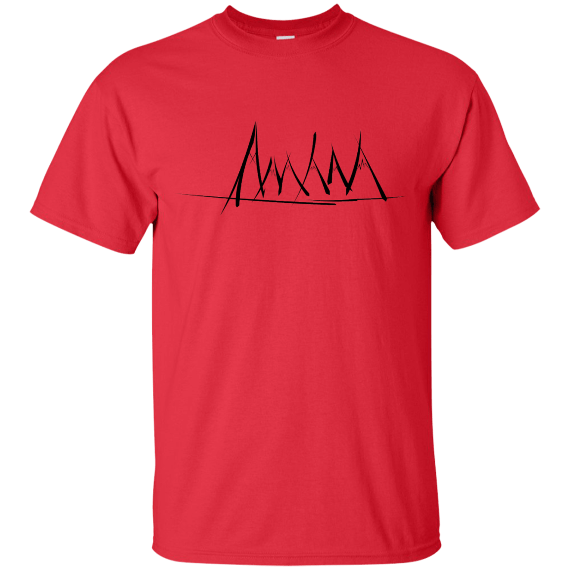 T-Shirts Red / S Mountain Brush Strokes T-Shirt
