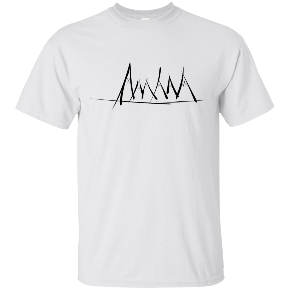 T-Shirts White / S Mountain Brush Strokes T-Shirt