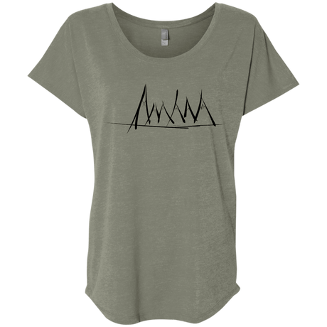 Mountain Brush Strokes Triblend Dolman Sleeve