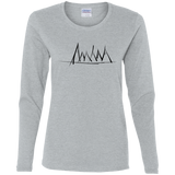 T-Shirts Sport Grey / S Mountain Brush Strokes Women's Long Sleeve T-Shirt