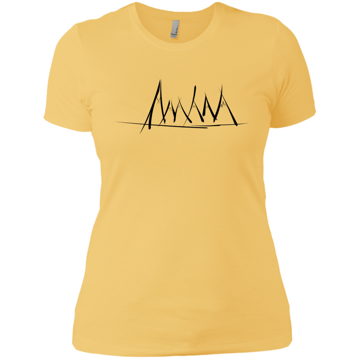 T-Shirts Banana Cream/ / X-Small Mountain Brush Strokes Women's Premium T-Shirt