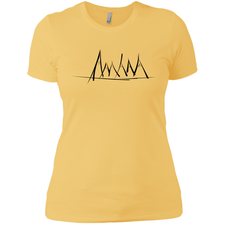 T-Shirts Banana Cream/ / X-Small Mountain Brush Strokes Women's Premium T-Shirt