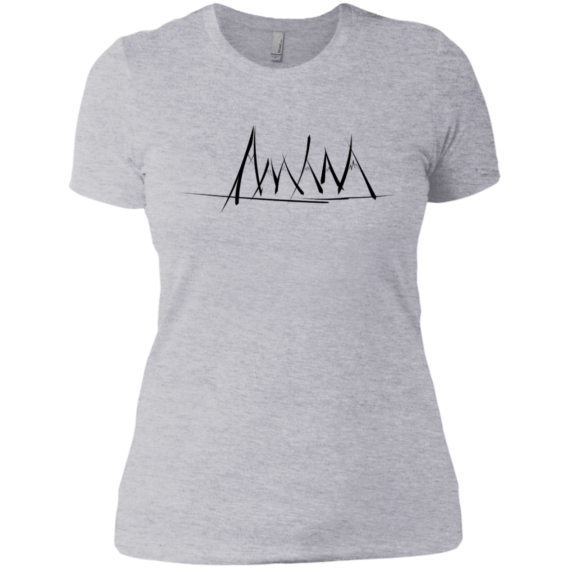 T-Shirts Heather Grey / X-Small Mountain Brush Strokes Women's Premium T-Shirt