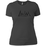 T-Shirts Heavy Metal / X-Small Mountain Brush Strokes Women's Premium T-Shirt