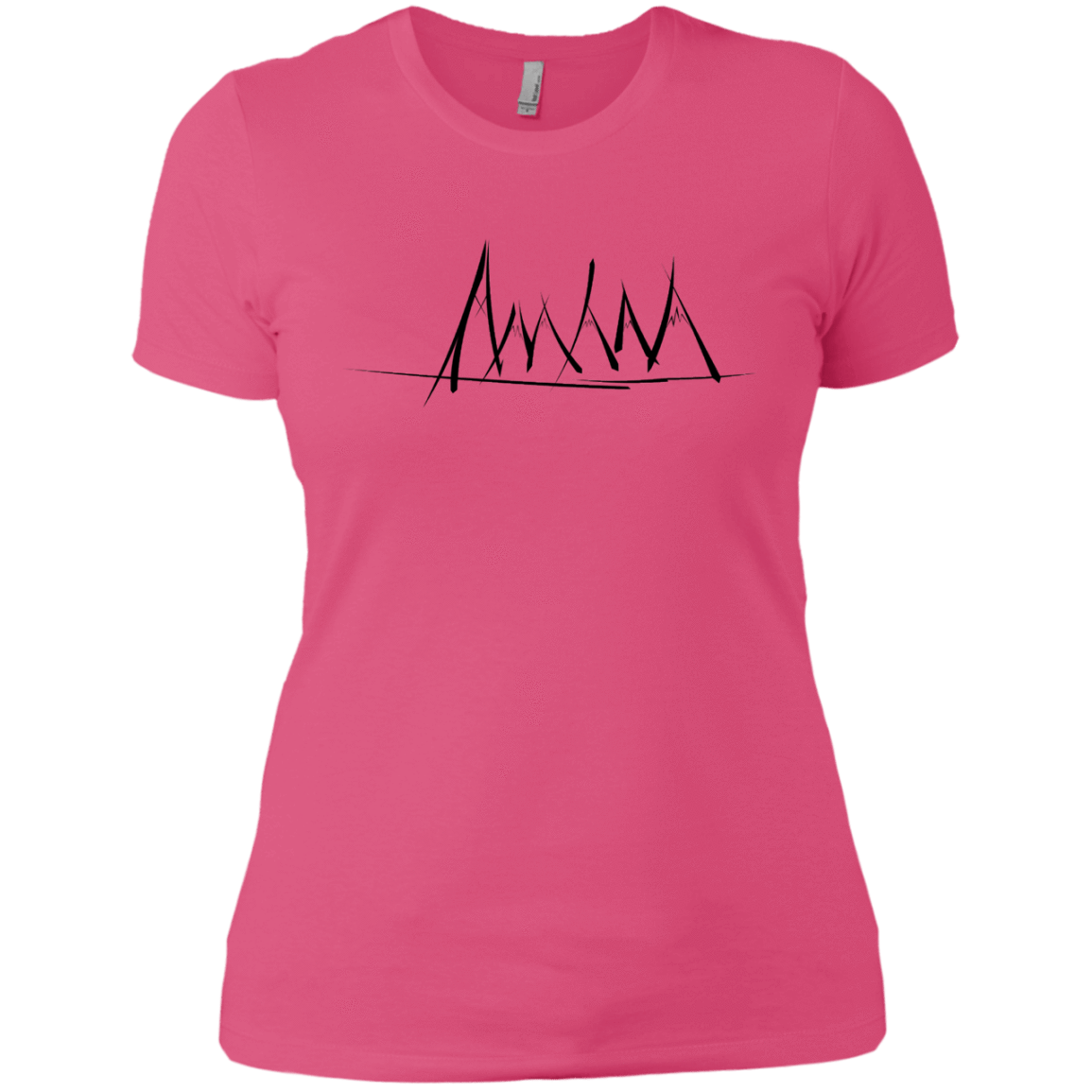 T-Shirts Hot Pink / X-Small Mountain Brush Strokes Women's Premium T-Shirt