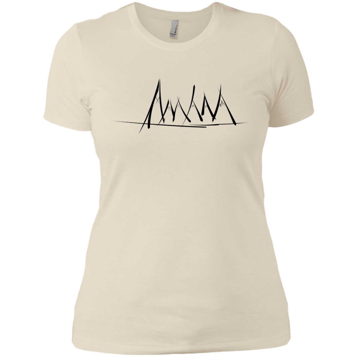 T-Shirts Ivory/ / X-Small Mountain Brush Strokes Women's Premium T-Shirt