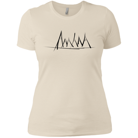T-Shirts Ivory/ / X-Small Mountain Brush Strokes Women's Premium T-Shirt
