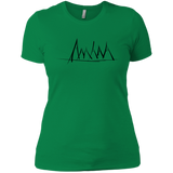 T-Shirts Kelly Green / X-Small Mountain Brush Strokes Women's Premium T-Shirt