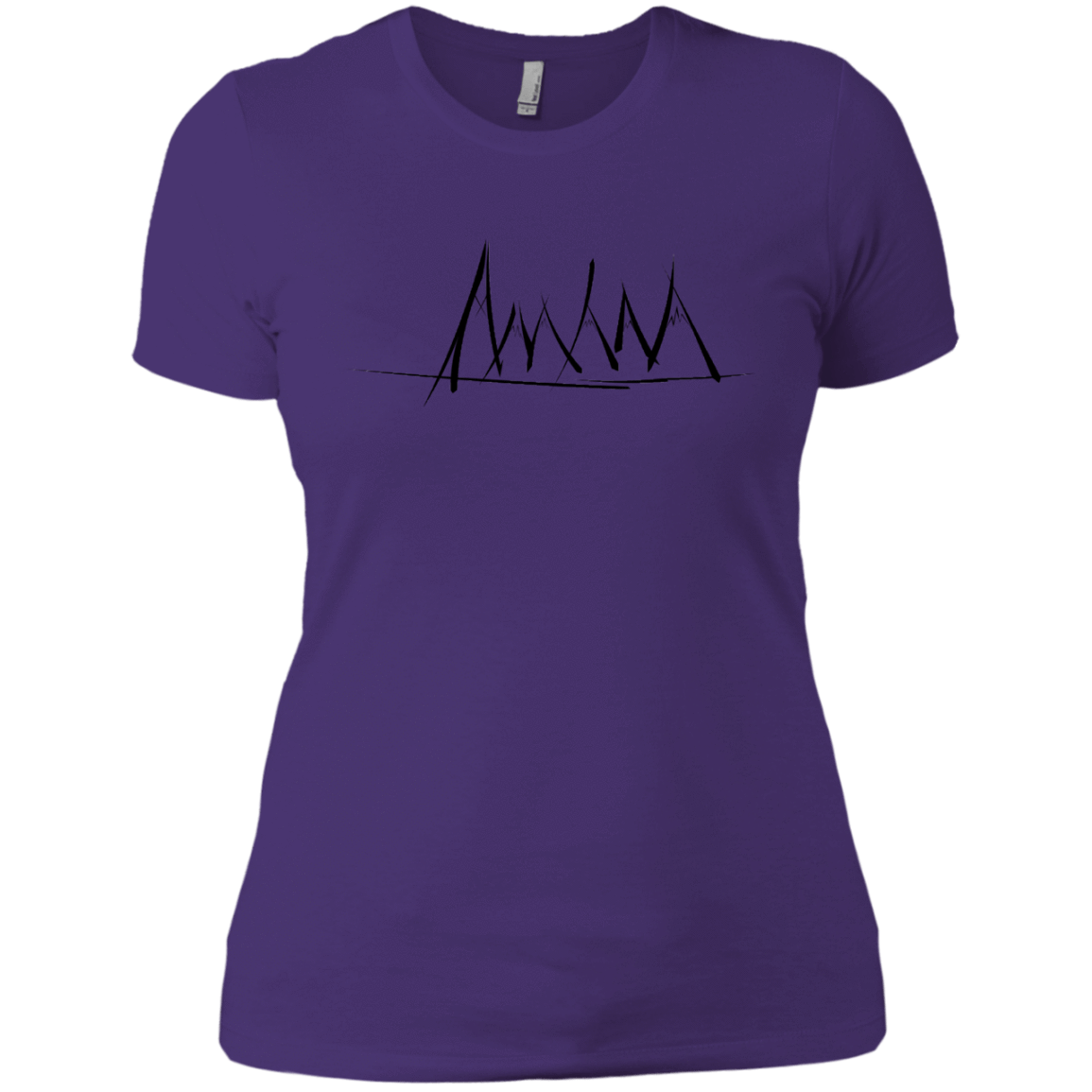 T-Shirts Purple Rush/ / X-Small Mountain Brush Strokes Women's Premium T-Shirt