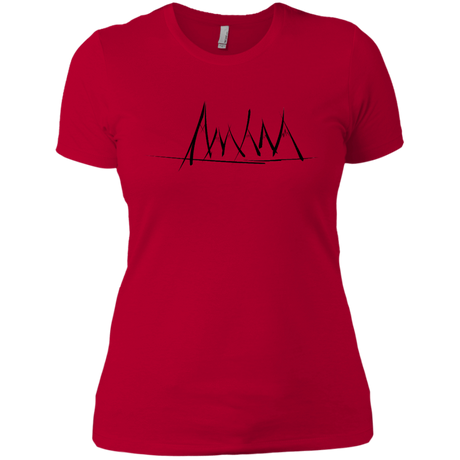 T-Shirts Red / X-Small Mountain Brush Strokes Women's Premium T-Shirt