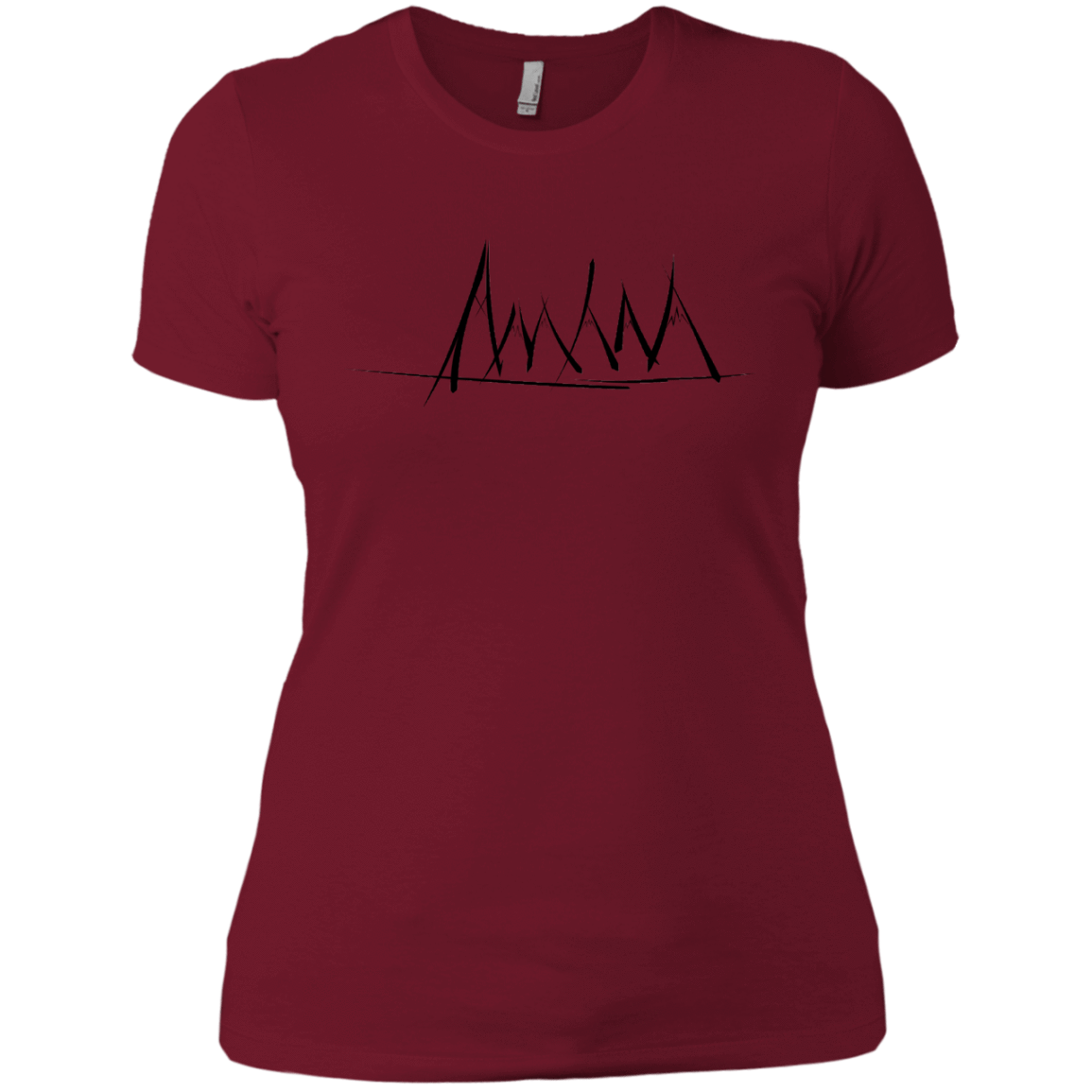 T-Shirts Scarlet / X-Small Mountain Brush Strokes Women's Premium T-Shirt