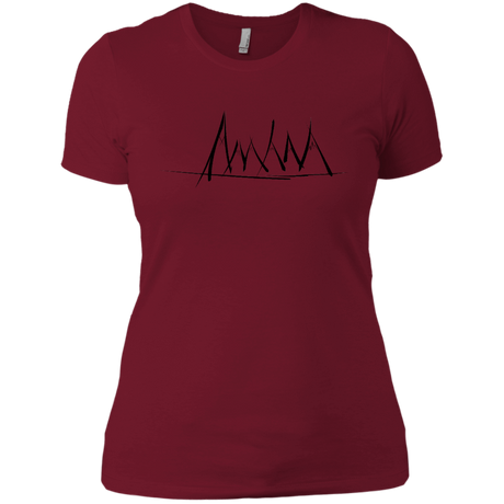 T-Shirts Scarlet / X-Small Mountain Brush Strokes Women's Premium T-Shirt