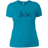 T-Shirts Turquoise / X-Small Mountain Brush Strokes Women's Premium T-Shirt
