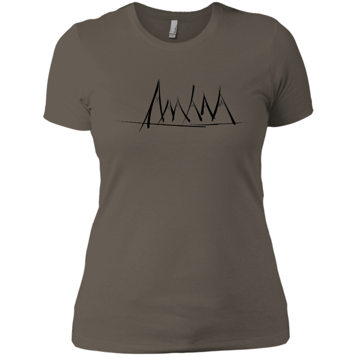 T-Shirts Warm Grey / X-Small Mountain Brush Strokes Women's Premium T-Shirt