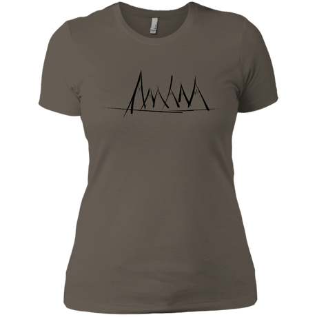 T-Shirts Warm Grey / X-Small Mountain Brush Strokes Women's Premium T-Shirt