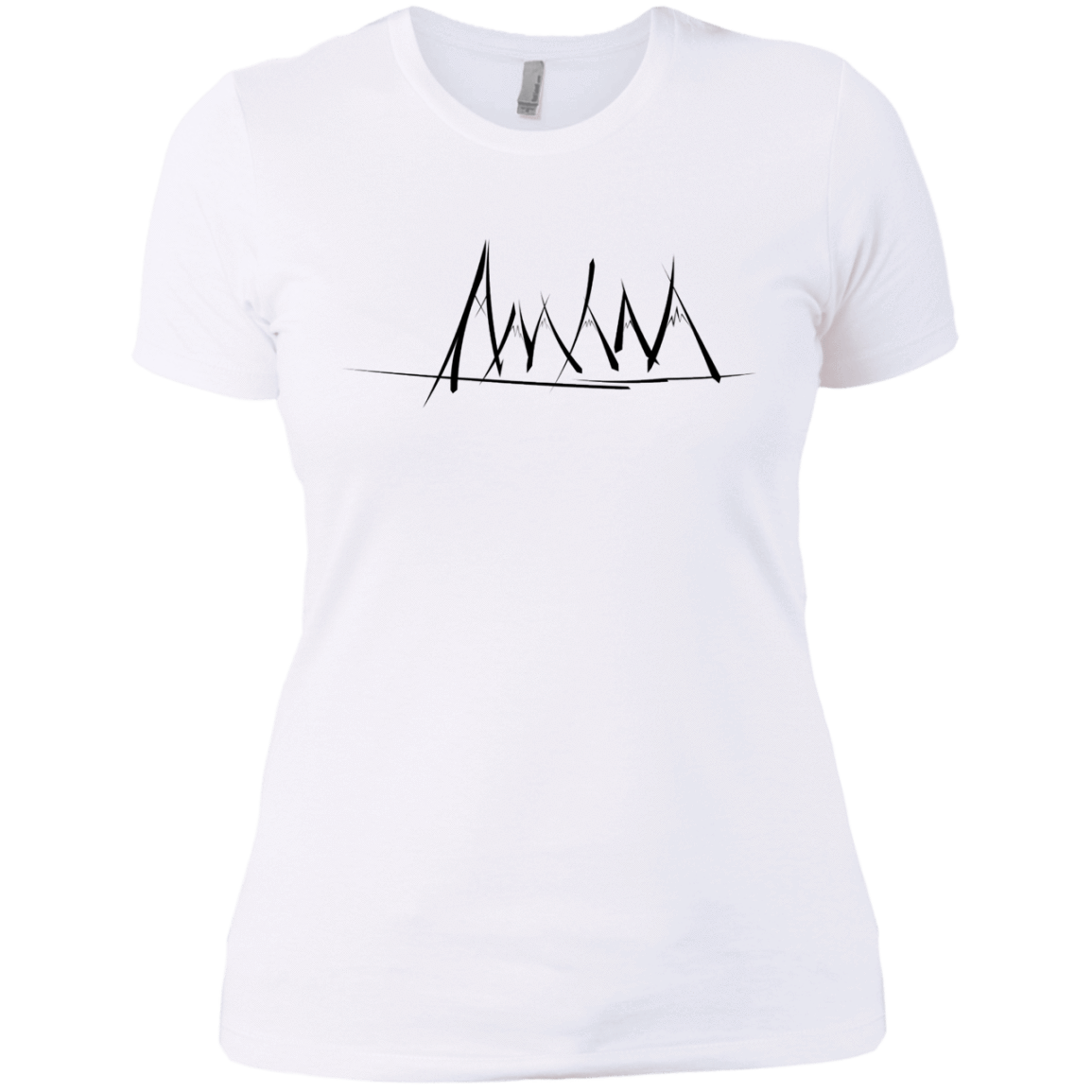 T-Shirts White / X-Small Mountain Brush Strokes Women's Premium T-Shirt