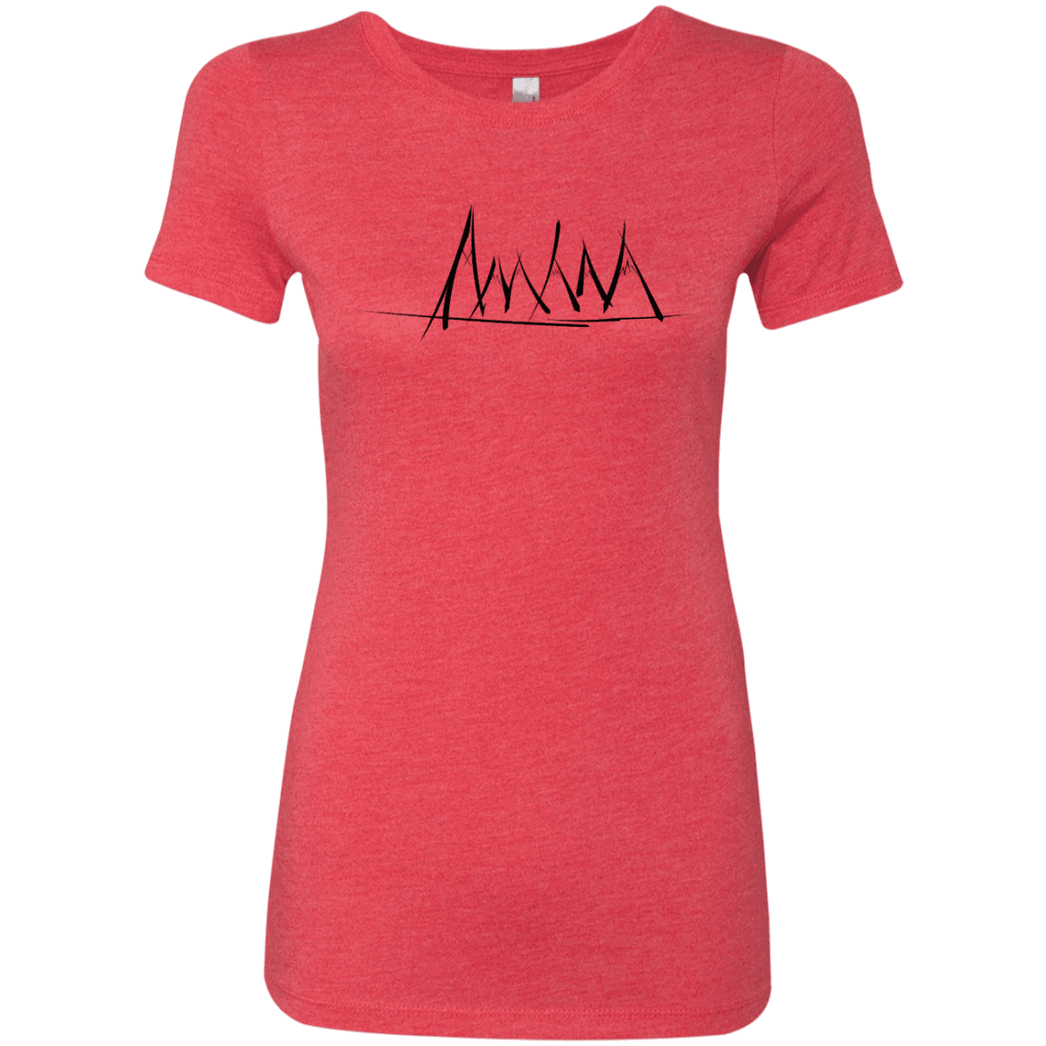 T-Shirts Vintage Red / S Mountain Brush Strokes Women's Triblend T-Shirt