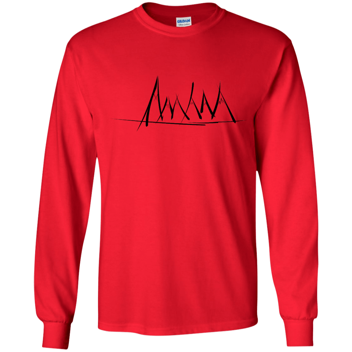 Mountain Brush Strokes Youth Long Sleeve T-Shirt