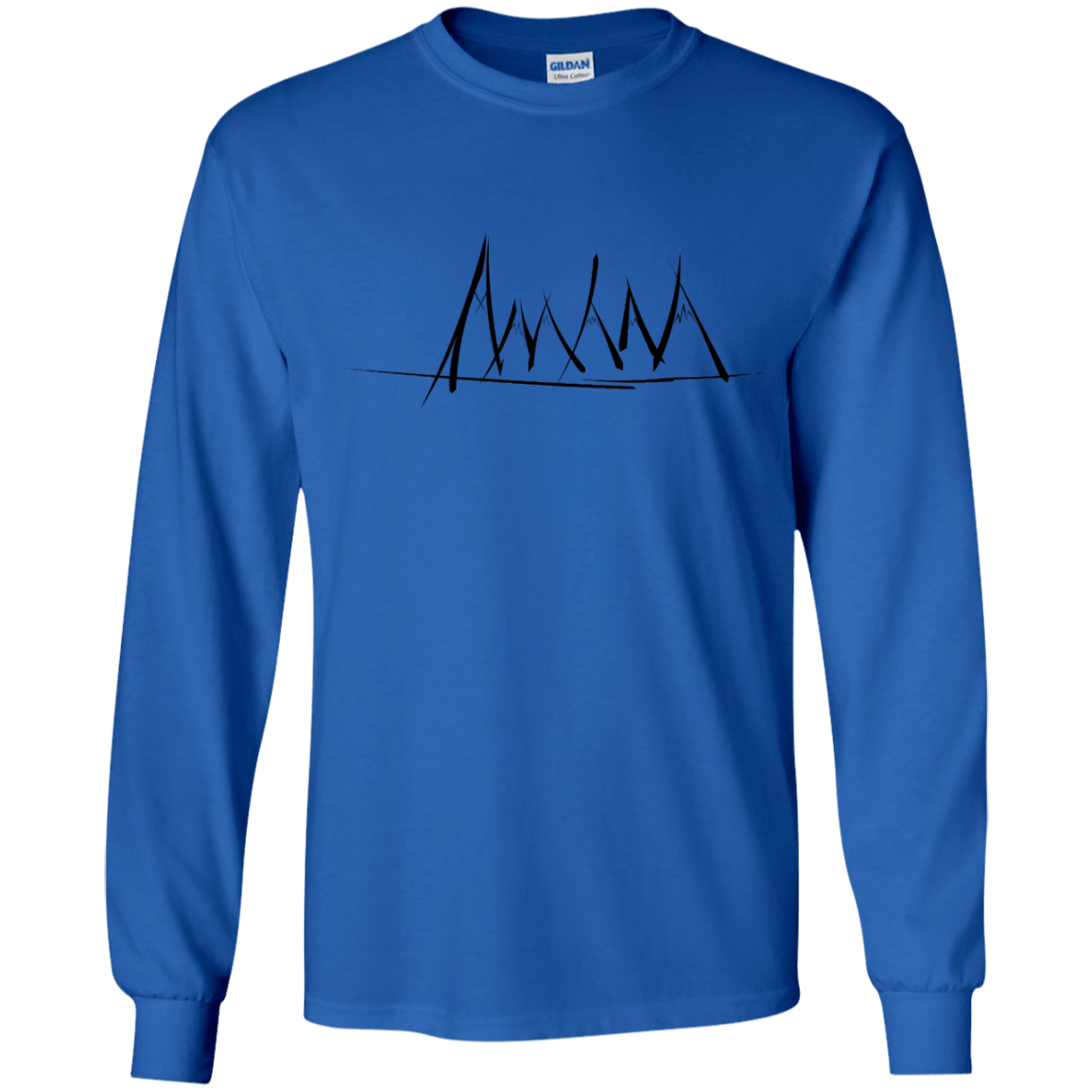 Mountain Brush Strokes Youth Long Sleeve T-Shirt