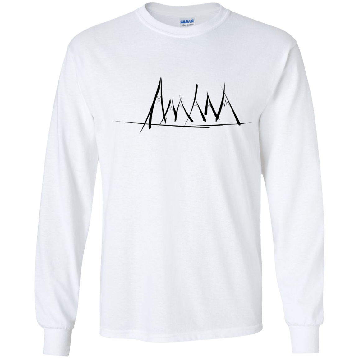 Mountain Brush Strokes Youth Long Sleeve T-Shirt