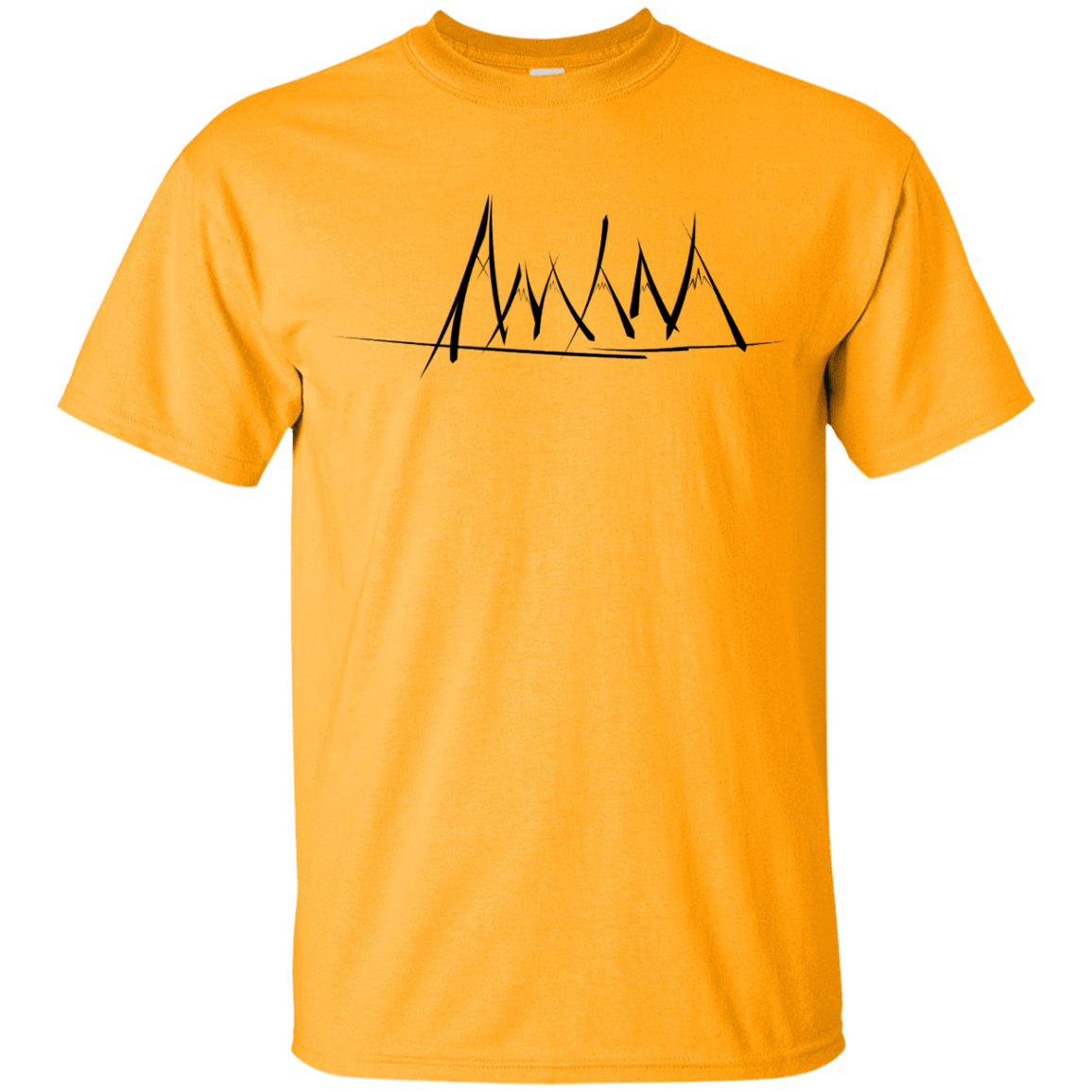 T-Shirts Gold / YXS Mountain Brush Strokes Youth T-Shirt