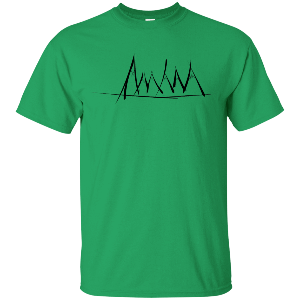 T-Shirts Irish Green / YXS Mountain Brush Strokes Youth T-Shirt