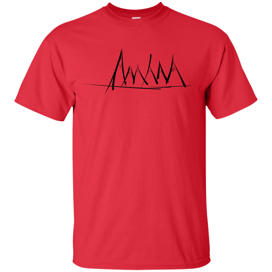 T-Shirts Red / YXS Mountain Brush Strokes Youth T-Shirt
