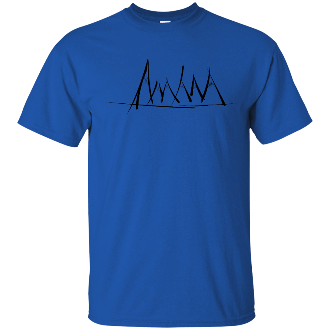 T-Shirts Royal / YXS Mountain Brush Strokes Youth T-Shirt