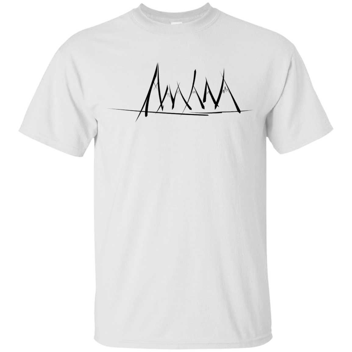 T-Shirts White / YXS Mountain Brush Strokes Youth T-Shirt