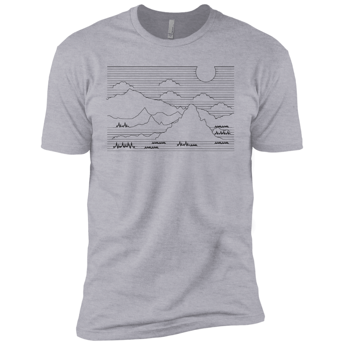 Mountain Line Art Boys Premium T-Shirt