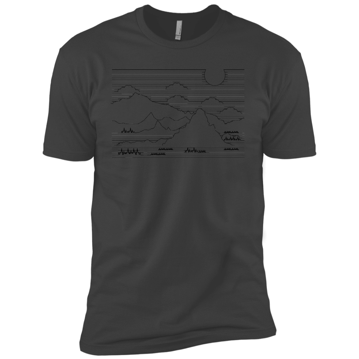 Mountain Line Art Boys Premium T-Shirt