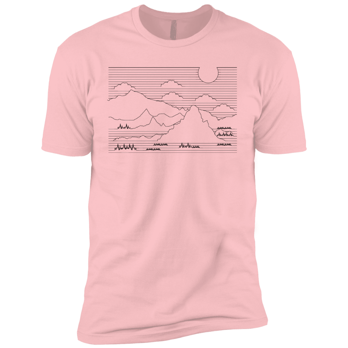 Mountain Line Art Boys Premium T-Shirt