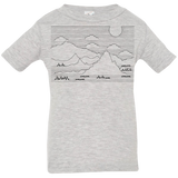 T-Shirts Heather Grey / 6 Months Mountain Line Art Infant Premium T-Shirt