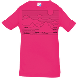 T-Shirts Hot Pink / 6 Months Mountain Line Art Infant Premium T-Shirt