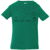 T-Shirts Kelly / 6 Months Mountain Line Art Infant Premium T-Shirt