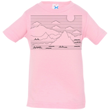 T-Shirts Pink / 6 Months Mountain Line Art Infant Premium T-Shirt