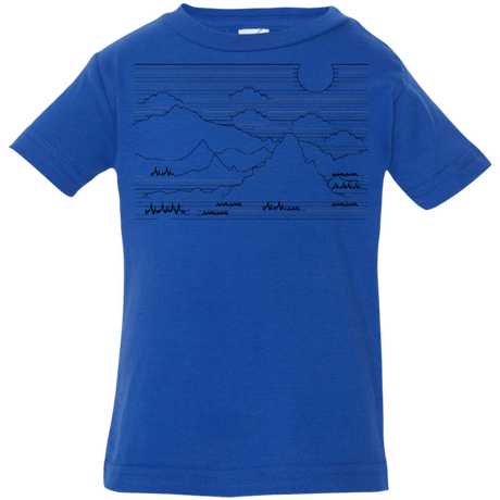 T-Shirts Royal / 6 Months Mountain Line Art Infant Premium T-Shirt