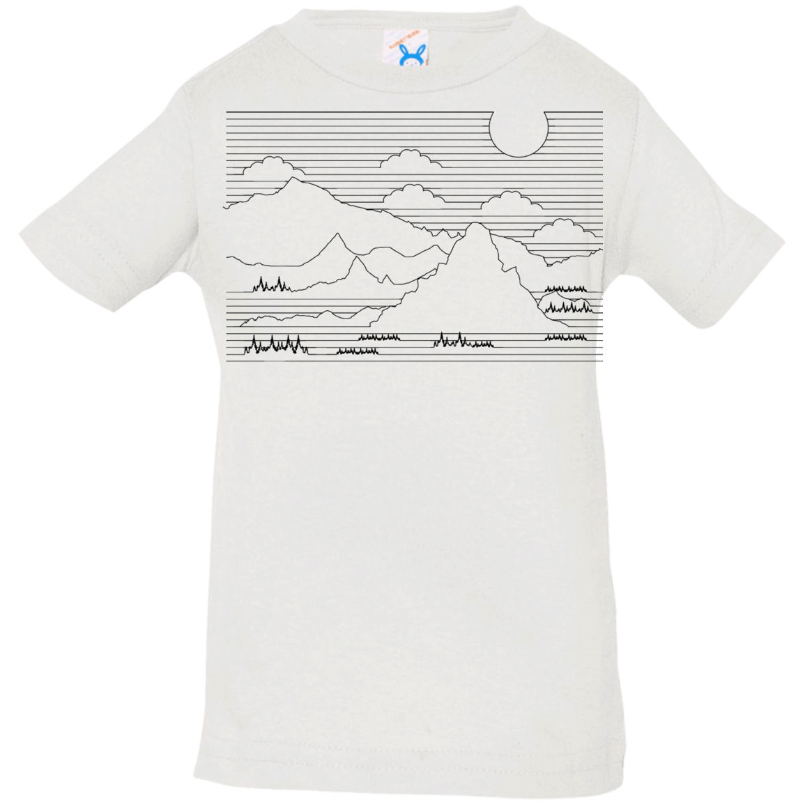 T-Shirts White / 6 Months Mountain Line Art Infant Premium T-Shirt