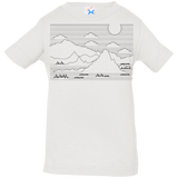 T-Shirts White / 6 Months Mountain Line Art Infant Premium T-Shirt